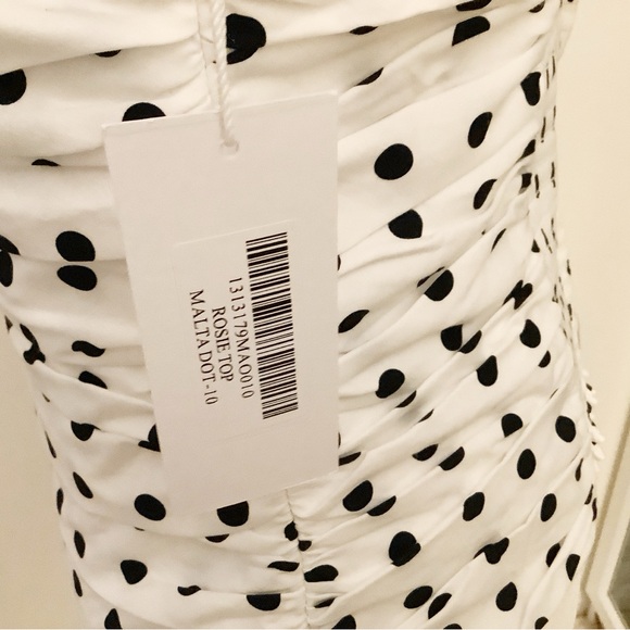 ✨ Reformation Rosie Polka Dot Top NWT - Picture 8 of 8